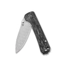 QSP Hawk 3.225" Laminated Damascus/S35VN Shredded Carbon Fiber QS131-E