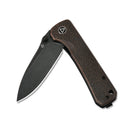 QSP Hawk 3.225" 14C28N Black stonewashed blade Copper QS131-N