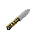 QSP Canary Neck Knife 2.50" 14C28N Stonewashed Blade Black/Yellow G10 QS141-A1