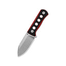 QSP Canary Neck Knife 2.50"14C28N Stonewashed Blade Black/Red G10 QS141-B1