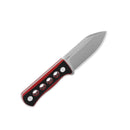 QSP Canary Neck Knife 2.50"14C28N Stonewashed Blade Black/Red G10 QS141-B1