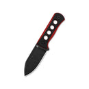 QSP Canary Neck Knife 2.50" 14C28N Black/Red G10 QS141-B2