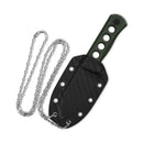 QSP Canary Neck Knife 2.50" 14C28N, Green Micarta QS141-C2