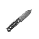 QSP Canary Neck Knife 2.75" Lamilated Damascus Aluminum Foil CF QS141-E