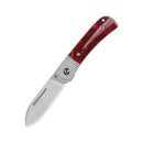 QSP Hedgehog Spear Point 2.92" 14C28N, satin Red Resin QS142SP-C