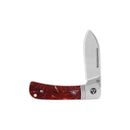 QSP Hedgehog Spear Point 2.92" 14C28N, satin Red Resin QS142SP-C