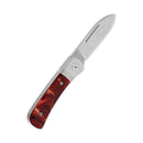 QSP Hedgehog Spear Point 2.92" 14C28N, satin Red Resin QS142SP-C