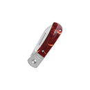 QSP Hedgehog Spear Point 2.92" 14C28N, satin Red Resin QS142SP-C