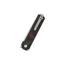 QSP Lark 3.15" 14C28N, satin finish Red Shredded CF overlay G10 QS144-D