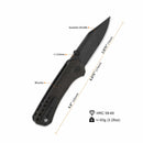 QSP Knife Kestrel 2.875" 14C28N Dark Brown Micarta QS145-A2