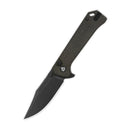 QSP Knife Grebe 3.00'' 14C28N Dark Brown Micarta QS147-A2
