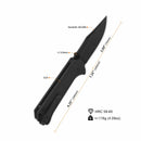 QSP Knife Grebe 3.00'' 14C28N Black G10 QS147-C2