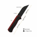QSP Swordfish 3.625" 14C28N G10. Black/Red QS149-A1
