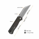 QSP Swordfish 3.625" 14C28N Dark Brown Micarta QS149-C1