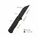QSP Knife Swordfish 3.625'' 14C28N Dark Brown Micarta QS149-C2