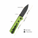 QSP Knife Canary folder 2.84'' 14C28N Neon G10 QS150-C2