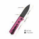 QSP Knife Canary folder 2.84'' 14C28N Pink G10 QS150-H2