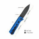 QSP Knife Canary folder 2.84'' 14C28N Blue G10 QS150-I2