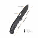 QSP Knife Gorilla 3.375'' 14C28N Black Micarta QS153-A2