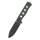 QSP Canary 4.25" Fixed Cr8Mo2VSi(equal to DC53) Green Micarta Blade QS155-C1