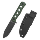 QSP Canary 4.25" Fixed Cr8Mo2VSi(equal to DC53) Green Micarta Blade QS155-C1