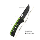 QSP Unicorn 3.25" Black Surface Neon Liner G10 QS156-C2