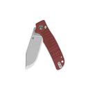 QSP Kali 3.25" 14C28N, Stonewashed Dark Red G10 QS159-A1