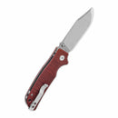 QSP Kali 3.25" 14C28N, Stonewashed Dark Red G10 QS159-A1