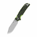 QSP Kali 3.25" 14C28N, Stonewashed Black/Neon G10 QS159-C1