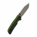 QSP Knife Kali 3.25'' 14C28N, Champagne Ceramic Coated Black/Neon G10 QS159-C2