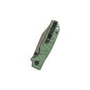 QSP Knife Kali 3.25'' 14C28N, Champagne Ceramic Coated Green Aluminium QS159-E2