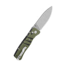 QSP Ripley Glyde Lock Pocket Knife Stonewash 14C28N Blade Green/Black G10 Handle