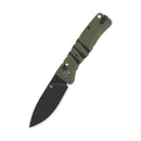 QSP Ripley Glyde Lock Pocket Knife Black 14C28N Blade Green/Black G10 Handle