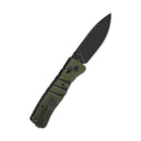 QSP Ripley Glyde Lock Pocket Knife Black 14C28N Blade Green/Black G10 Handle