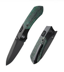 Remette RT-Meteor RTPT-KBC front and back view – 2.99" DLC M390 drop point titanium folding knife with Kelp Bed CamoCarbon handle