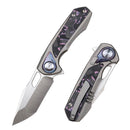 Remette Saker Falcon Folding Knife 2.99in S45VN Blade Carbon Fiber & Titanium Handle ASTP-3