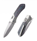 Remette RT-Meteor RTPT-JAC front view – 2.99" M390 drop point titanium folding knife with Jazzy CamoCarbon handle