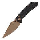 Tenable Fenrir T1034V8 – Black G10 Frag Pattern, 3.48" Rose Gold Nitro-V Blade, Sparrow Knife Co. Design