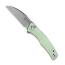 SENCUT Watauga Flipper & Button Lock Knife Natural G10 Handle (3.48" Stonewashed D2 Blade) S21011-3