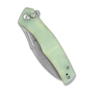 SENCUT Watauga Flipper & Button Lock Knife Natural G10 Handle (3.48" Stonewashed D2 Blade) S21011-3