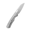 KB Socius Folding Knife 3.46" S90V Tanto Blade Gray Titanium Handle KB300A