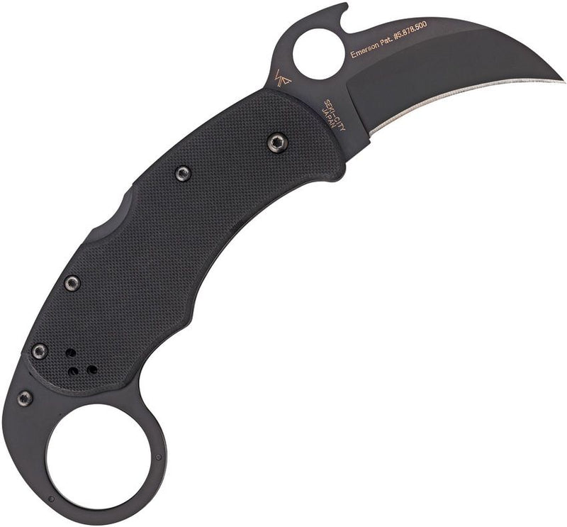 Spyderco Karahawk Karambit Folding Knife 2.29in VG-10 Steel Blade Black G-10 Handles