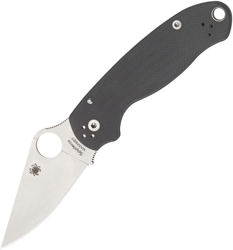 Spyderco Para 3 Folding Knife 2.95in Maxamet Steel Blade Dark Gray G-10 Handles - C223GPDGY
