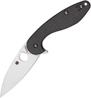 Spyderco Sliverax Folding Knife 3.48in CPM S30V Steel Blade Carbon Fiber/G-10 Handles - C228CFP