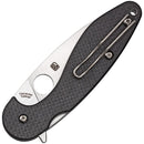 Spyderco Sliverax Folding Knife 3.48in CPM S30V Steel Blade Carbon Fiber/G-10 Handles - C228CFP