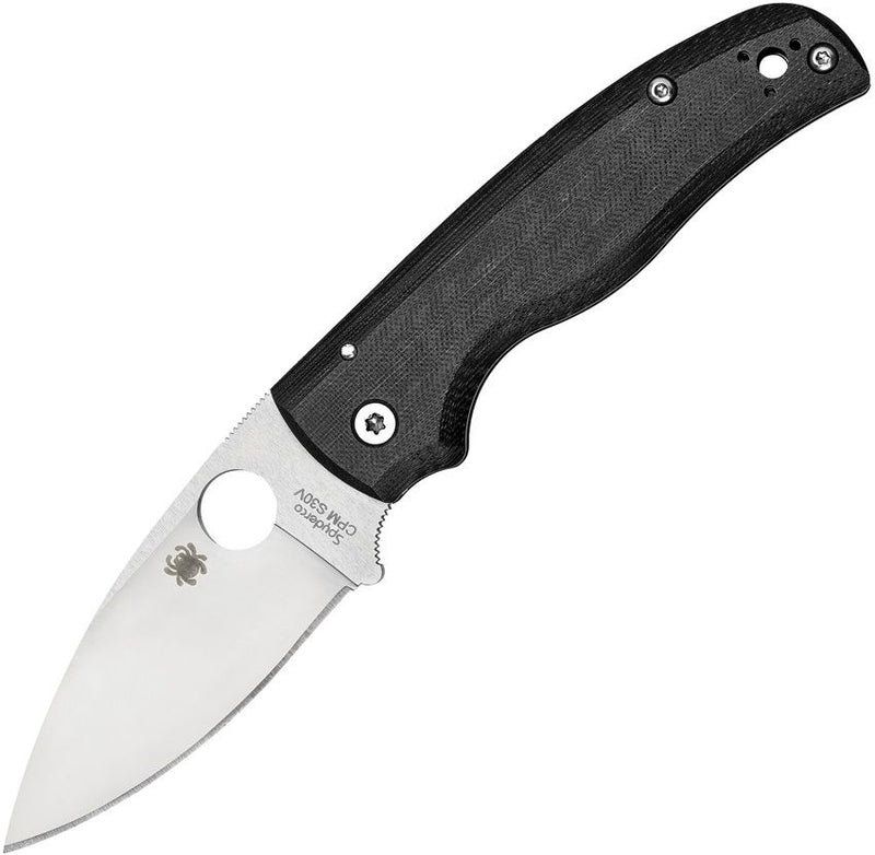 Spyderco Shaman Folding Knife 3.58in CPM S30V Steel Blade Black G-10 Handles - C229GP
