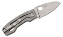 Spyderco PITS 2 SLIPIT – 2.74" Satin M398 PlainEdge, Matte Titanium Handles – C269TIP
