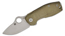 Spyderco SpyNano Flash Batch R.I.L. 2.57" Satin M398 Green Canvas Micarta/Titanium Handle - C268MTIP