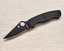 Spyderco Para 3 Salt – 2.93" Black DLC CPM MagnaCut PlainEdge, Black G-10 Handles, Compression Lock – C223GMCBKP