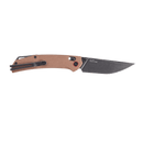 SRM Asika 411L-MN Folding Knife – 3.46" 14C28N Clip Point, Black PVD, Micarta Handle